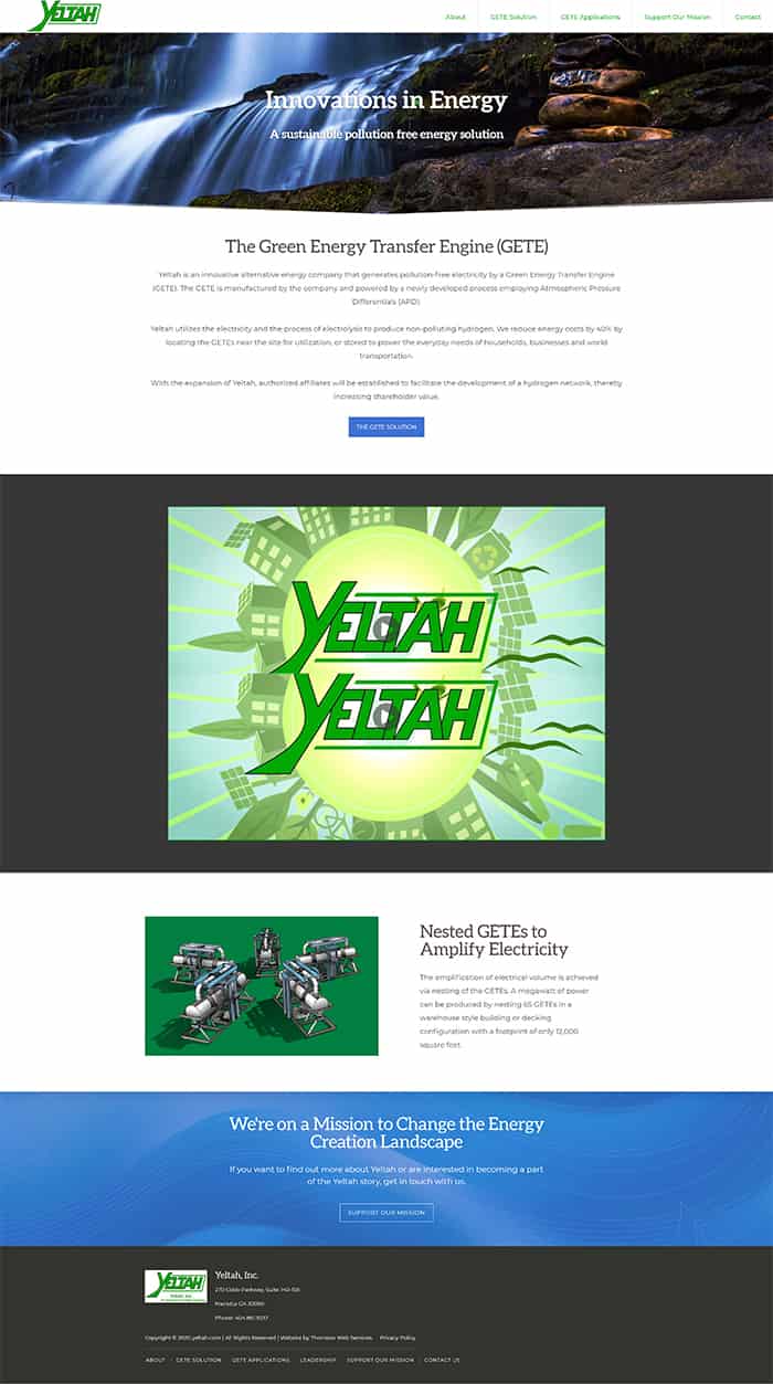 yeltah website design project